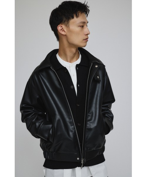 STYLEMIXER（スタイルミキサー） 革ジャン ライダース リブカラー