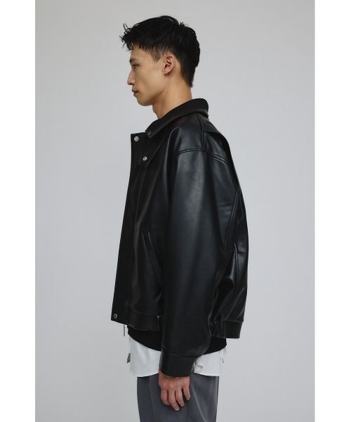 STYLEMIXER（スタイルミキサー） 革ジャン ライダース リブカラー