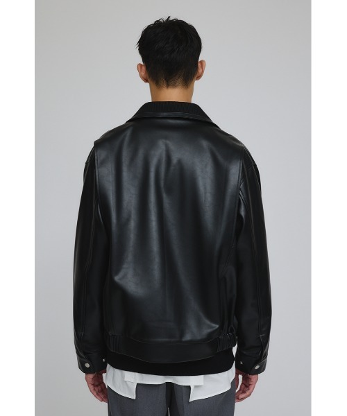 STYLEMIXER（スタイルミキサー） 革ジャン ライダース リブカラー