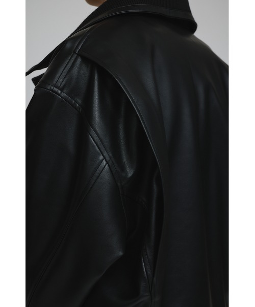 STYLEMIXER（スタイルミキサー） 革ジャン ライダース リブカラー