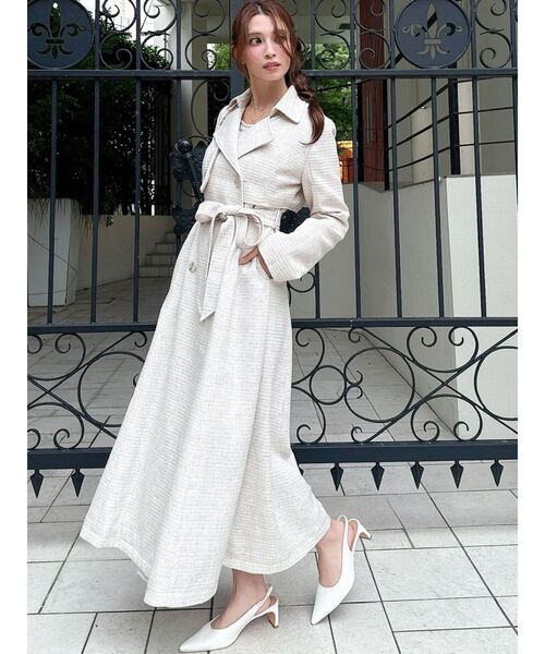 RESEXXY（リゼクシー） トレンチコート コート 2WAYツイードレイヤード