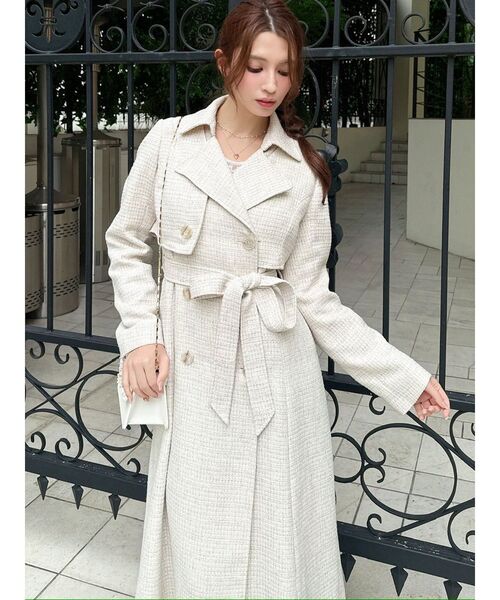 RESEXXY（リゼクシー） トレンチコート コート 2WAYツイードレイヤード