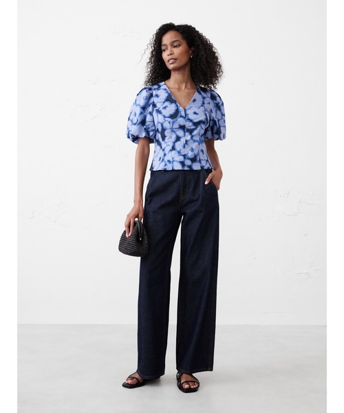 「BANANA REPUBLIC FACTORY STORE」 半袖ブラウス 0 ホワイト レディース_画像3