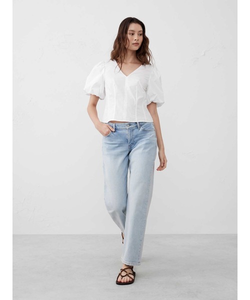 「BANANA REPUBLIC FACTORY STORE」 半袖ブラウス 0 ホワイト レディース_画像4