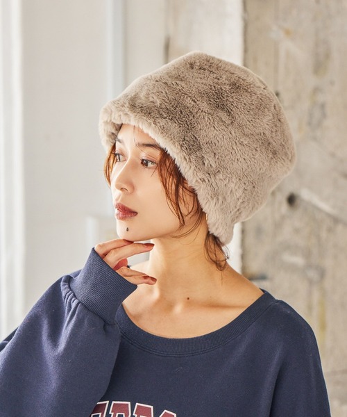 studio CLIP（スタディオクリップ） 帽子 ハット フェイクファーワッチ