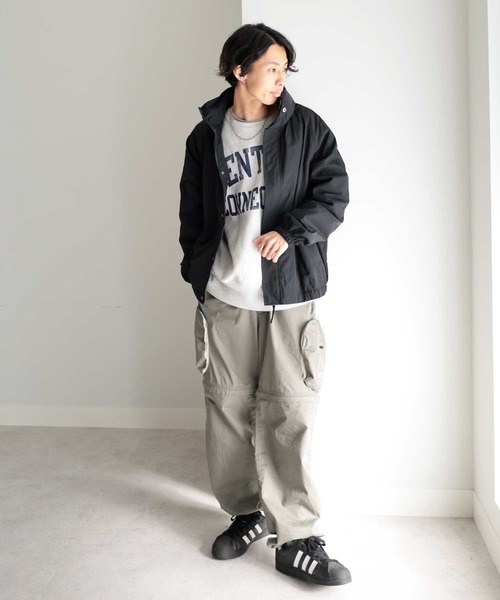「GeeRA」 「hoodtown」ナイロンブルゾン MEDIUM オリーブ レディース_画像9
