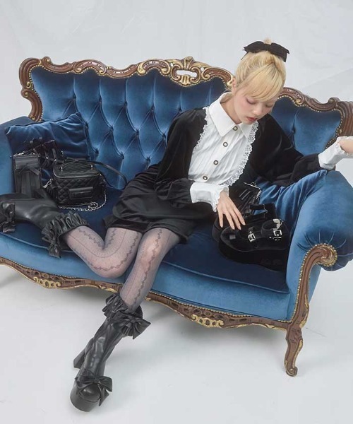 Fickle Bebe（フィクルベベ） ワンピース クラシカルベロアワンピース