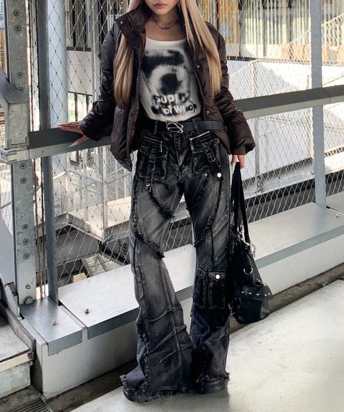 lilful ジーンズ デニム デニムパンツ 「26年春夏新作」Y2K ウォッシュ