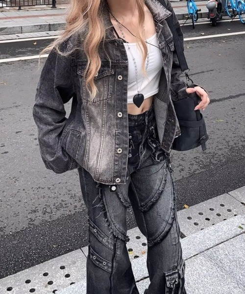 lilful ジーンズ デニム デニムパンツ 「26年春夏新作」Y2K ウォッシュ