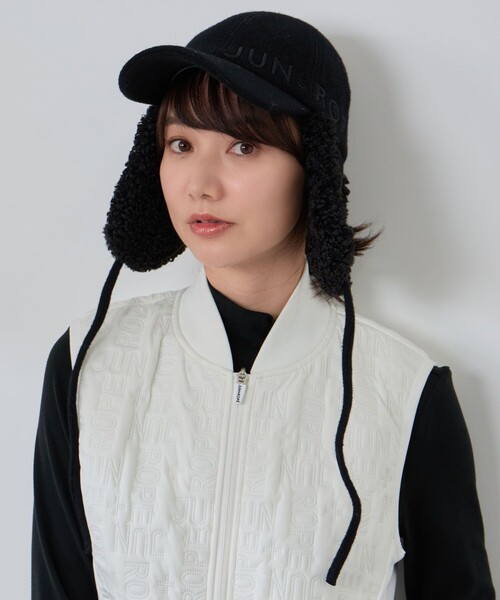 JUN&ROPE'（ジュンアンドロペ） キャップ 帽子 ボア耳当て付きキャップ