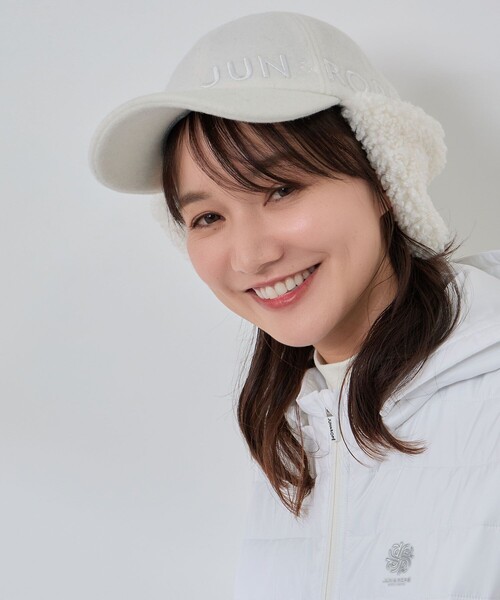 JUN&ROPE'（ジュンアンドロペ） キャップ 帽子 ボア耳当て付きキャップ