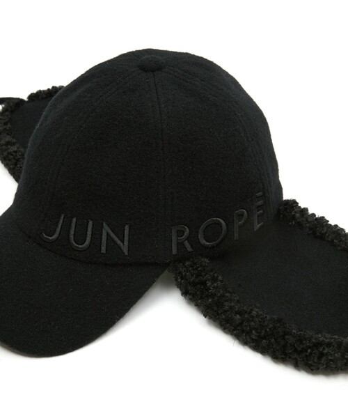 JUN&ROPE'（ジュンアンドロペ） キャップ 帽子 ボア耳当て付きキャップ