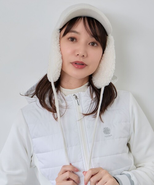 JUN&ROPE'（ジュンアンドロペ） キャップ 帽子 ボア耳当て付きキャップ