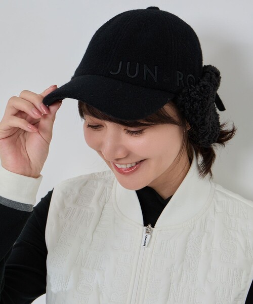 JUN&ROPE'（ジュンアンドロペ） キャップ 帽子 ボア耳当て付きキャップ