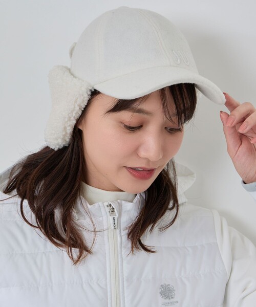 JUN&ROPE'（ジュンアンドロペ） キャップ 帽子 ボア耳当て付きキャップ