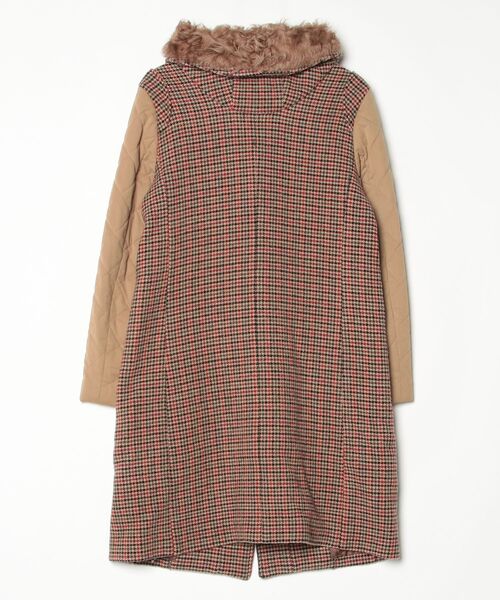 「muller of yoshiokubo」 チェック柄ダッフルコート 38 ベージュ レディース_画像2