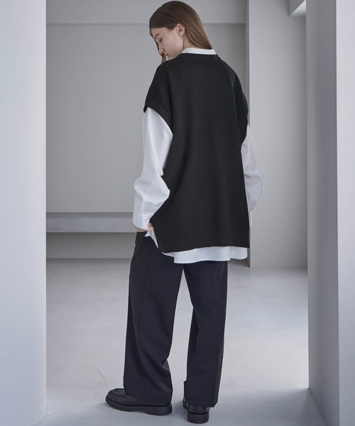「SERACE」 ノースリーブトップス M ブラック メンズ_画像5