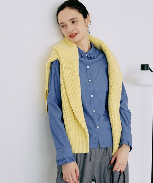 Lin  francais  d'antan ボーダー　カラー　ニット　セーター Lin francais d'antan通販 ランフランセダンタン取扱店 トップス