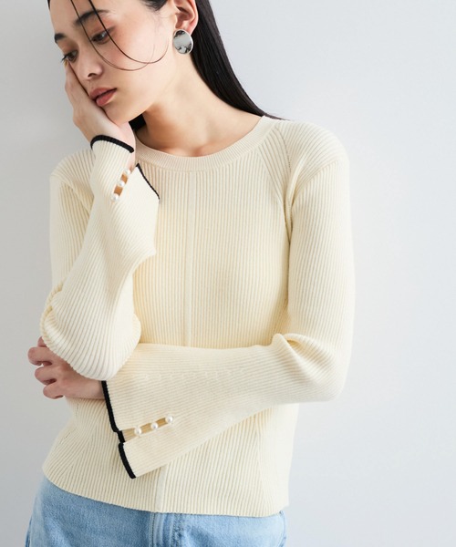 「VIS」 長袖ニット FREE グレー系その他 レディース_画像3