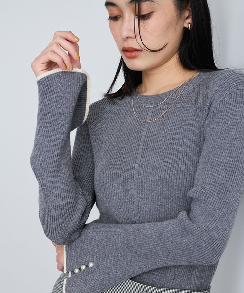 「VIS」 長袖ニット FREE グレー系その他 レディース_画像4