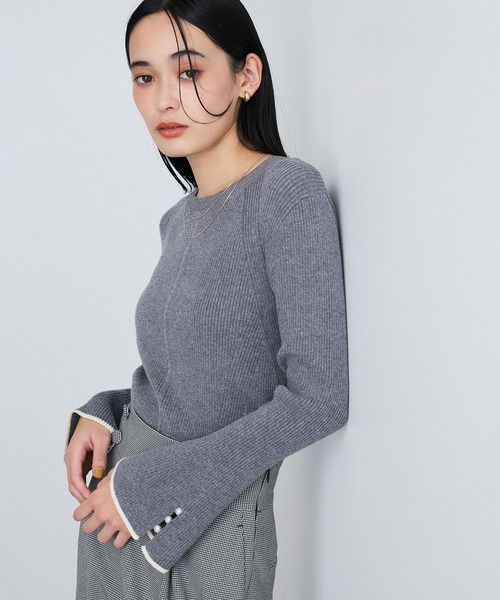 「VIS」 長袖ニット FREE グレー系その他 レディース_画像5