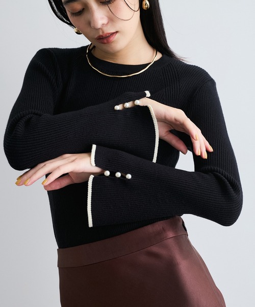 「VIS」 長袖ニット FREE グレー系その他 レディース_画像8