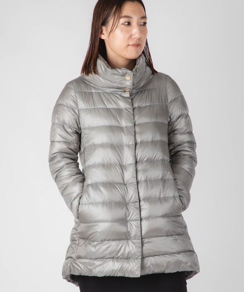 HERNO ロング丈 ダウンコート グレー 44 M 11号 ヘルノ HERNO（ヘルノ） ダウンコート 38 グレー レディース : ZOZOTOWN Yahoo
