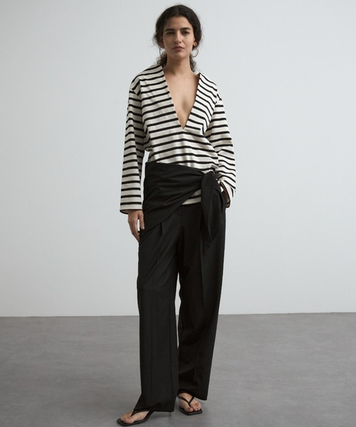 「CREDONA」 長袖カットソー FREE ブラック レディース_画像3