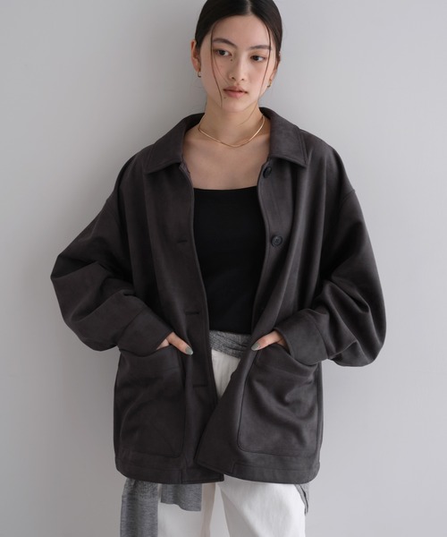 andme（アンドミー） カバーオール フェイクスエードカバーオール