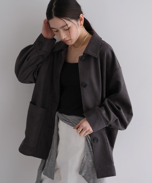 andme（アンドミー） カバーオール フェイクスエードカバーオール