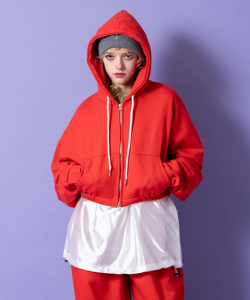 「ankoROCK」 「materialdept.」ジップアップパーカー ONESIZE オレンジ メンズ | ankoROCK