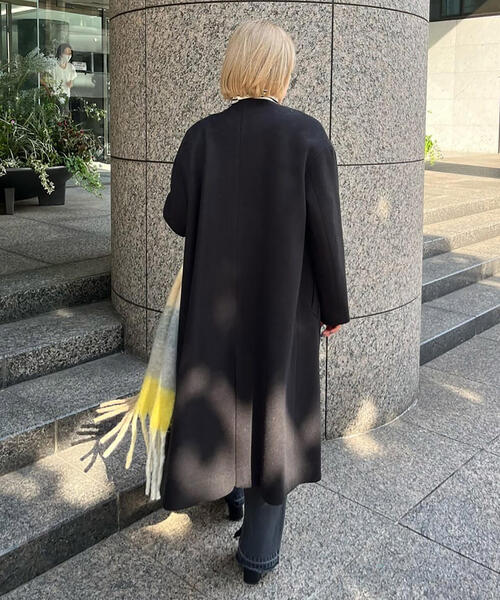 「FREE'S MART」 ノーカラーコート SMALL ベージュ レディース_画像9