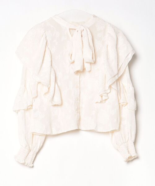 「one after another NICE CLAUP」 長袖ブラウス FREE ベージュ レディース_画像2