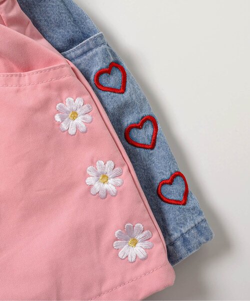 BOUTIQUE MOSCHINO カラフルフラワー刺繍ショートパンツ2着セット apres les cours（アプレレクール） パンツ 「セットアップ可」ハート
