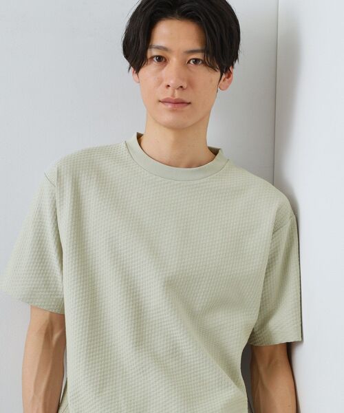 THE SHOP TK tシャツ 「カジュアルすぎないキレイめTシャツ」ハニカム