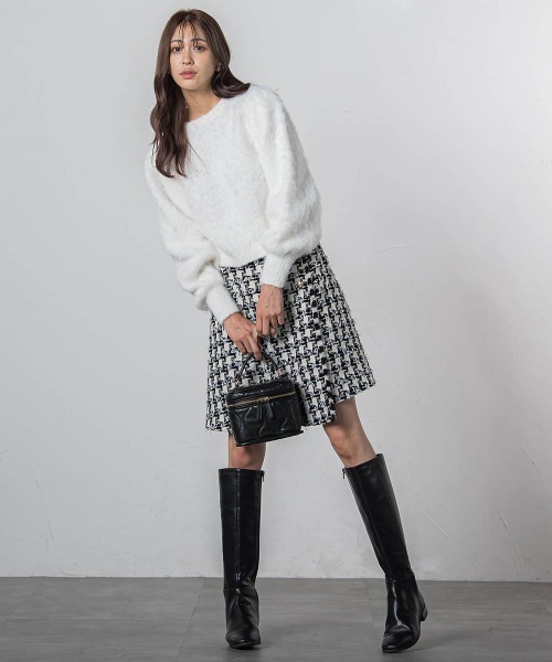「QUEENS COURT」 長袖ニット M ホワイト レディース_画像7