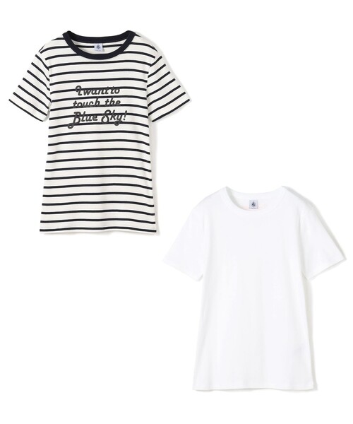 「PETIT BATEAU」 半袖Tシャツ「PETIT BATEAUコラボ」 FREE ホワイト レディース_画像2