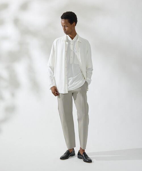メンズ シルク シャツ カーディガン DESIGNWORKS（デザインワークス） シャツ シルクブレンド シャツ