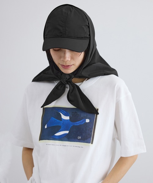 uvカット キャップ 帽子 「WEB限定」ストール付き2WAYキャップ / UVカット・撥水 レディースの画像