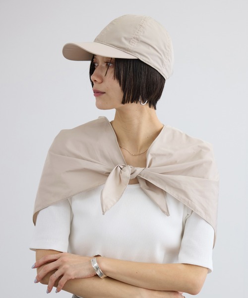 uvカット キャップ 帽子 「WEB限定」ストール付き2WAYキャップ / UVカット・撥水 レディースの画像