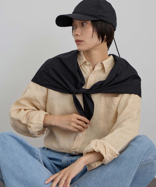 uvカット キャップ 帽子 「WEB限定」ストール付き2WAYキャップ / UVカット・撥水 レディースの画像