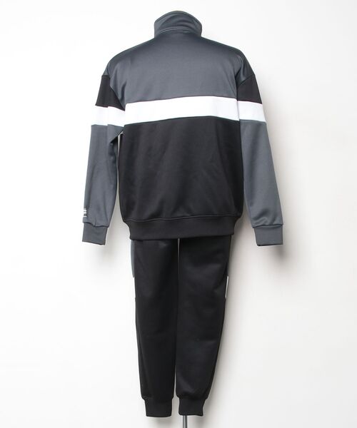 「FILA」 セットアップジャージ M ブラック×グレー メンズ_画像2