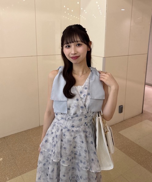 LouLoumei（ルルミー） ワンピース 夏 「LouLoumei」肩リボン