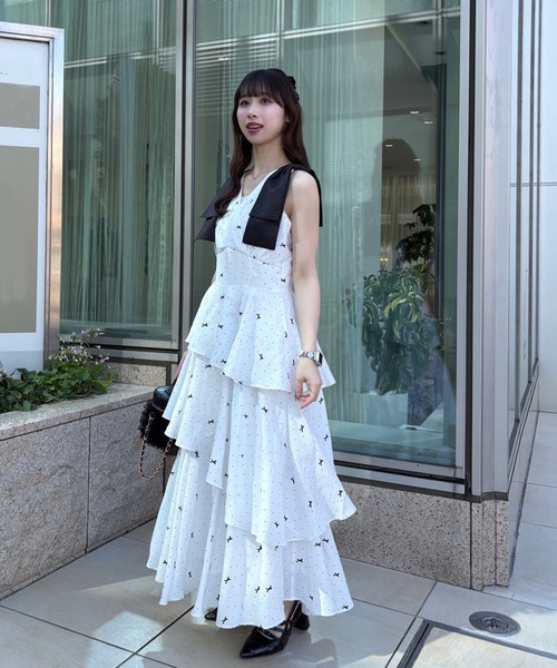 LouLoumei（ルルミー） ワンピース 夏 「LouLoumei」肩リボン