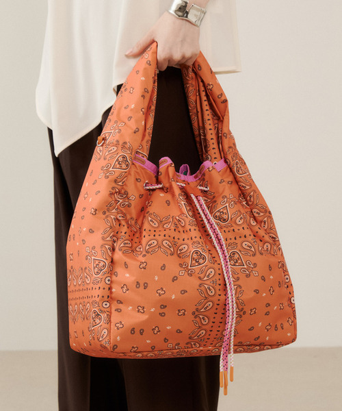 トートバッグ DBL DRAWST MARCHE BAG サンセットバンダナ レディースの画像