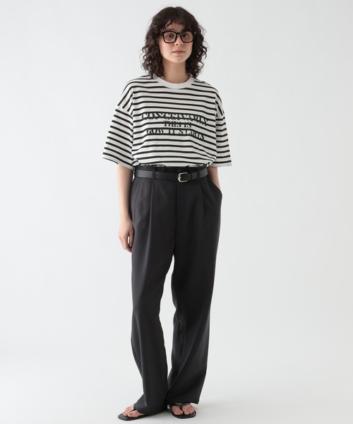George's tシャツ プリントボーダーTシャツ メンズ レディース