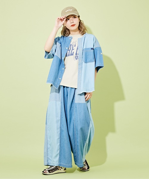 「CUBE SUGAR」 7分袖ブラウス M ブルー系その他2 レディース_画像8