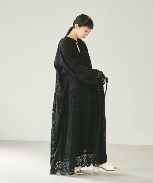 「TODAYFUL」 長袖ワンピース 38inch ブラック レディース_画像7