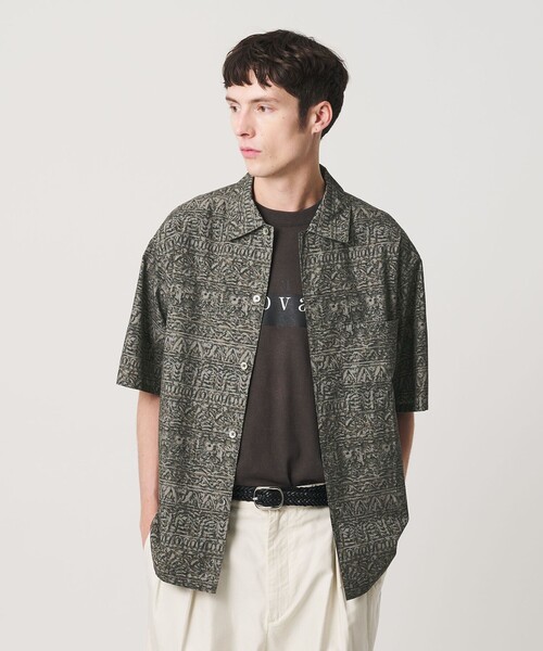 BEAUTY＆YOUTH UNITED ARROWS シャツ ロンシャン エスニック ボーダー 