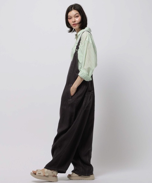 サロペット オーバーオール FINEリネンコクーンサロペット レディースの画像